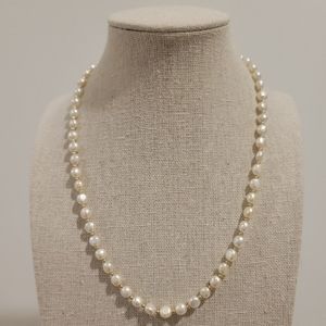 Pearl and 14k gold necklace